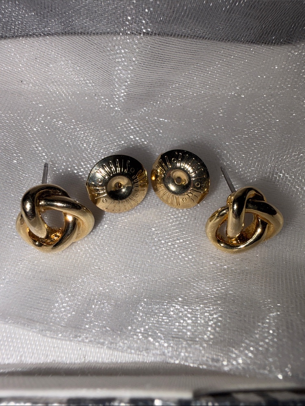 RLM SOHO 24k Gold Plated Lover’s Knot Stud Earrings NWOT